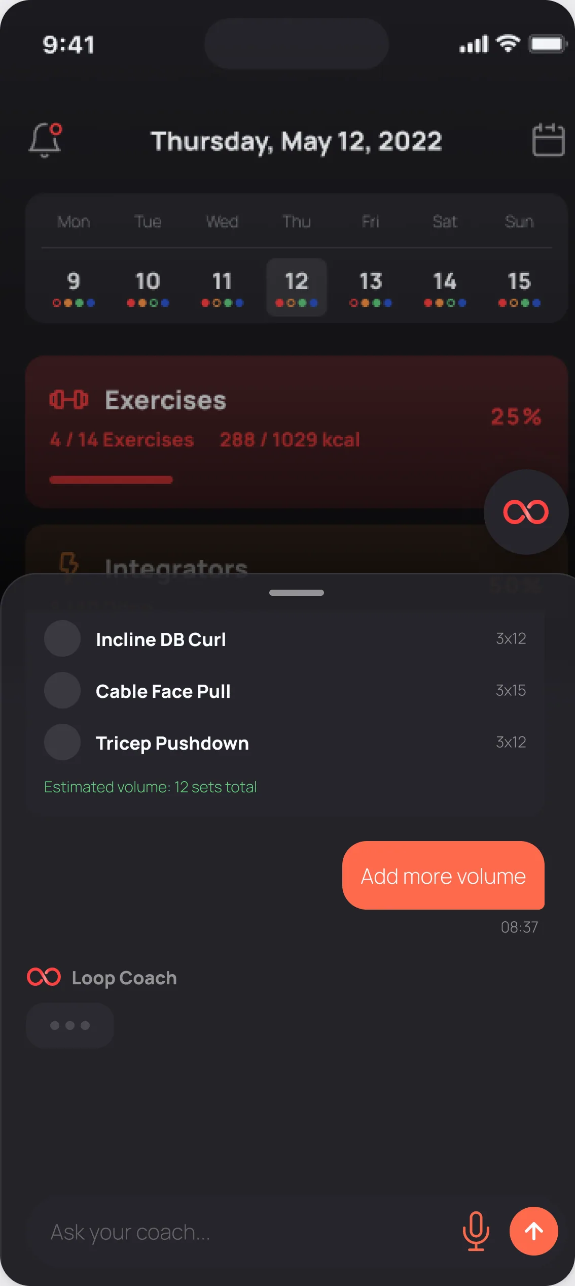 FitLoop app preview