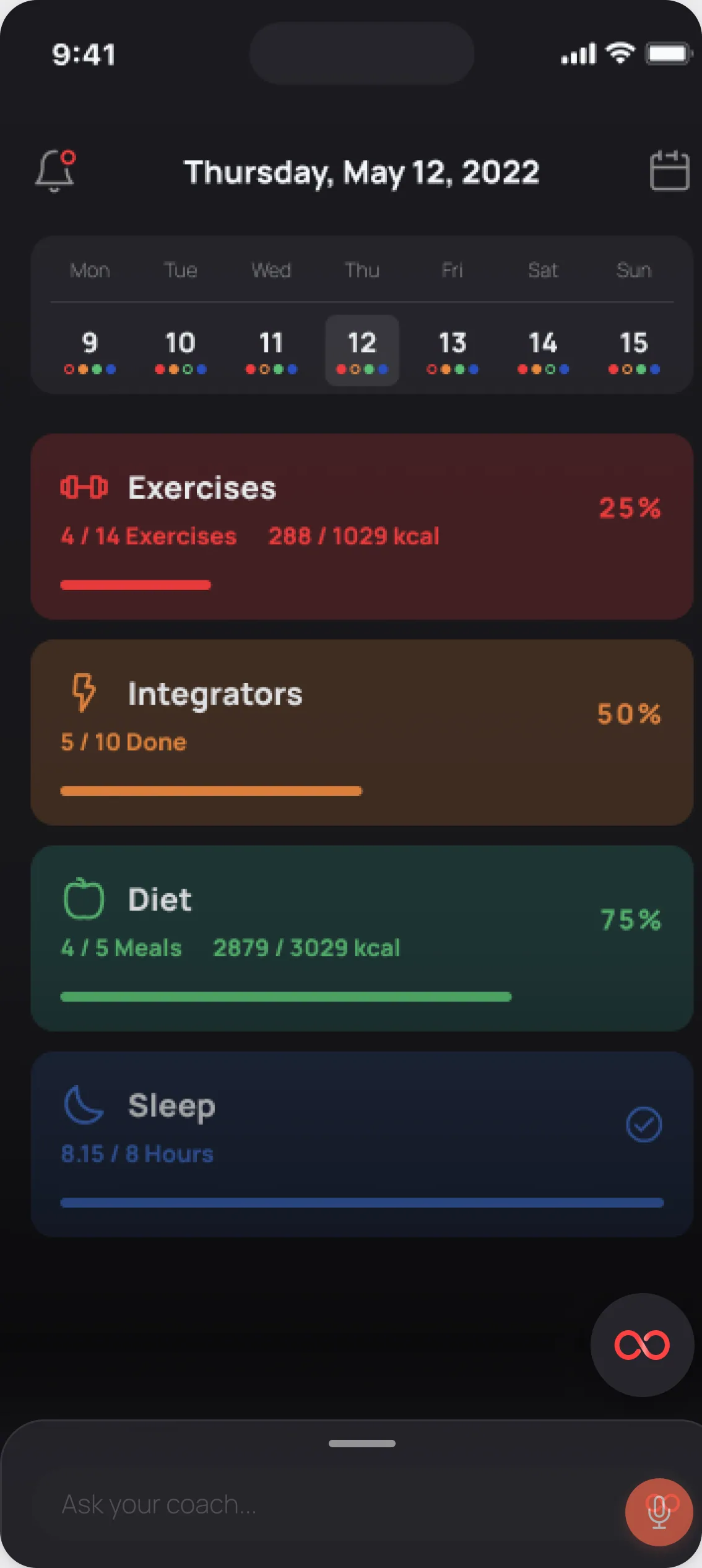 Loop Coach home — the four Loops